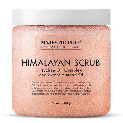 Majestic Pure Himalayan Salt Body Scrub, 10 Oz