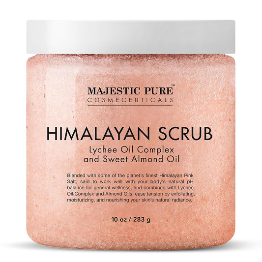 Majestic Pure Himalayan Salt Body Scrub, 10 Oz