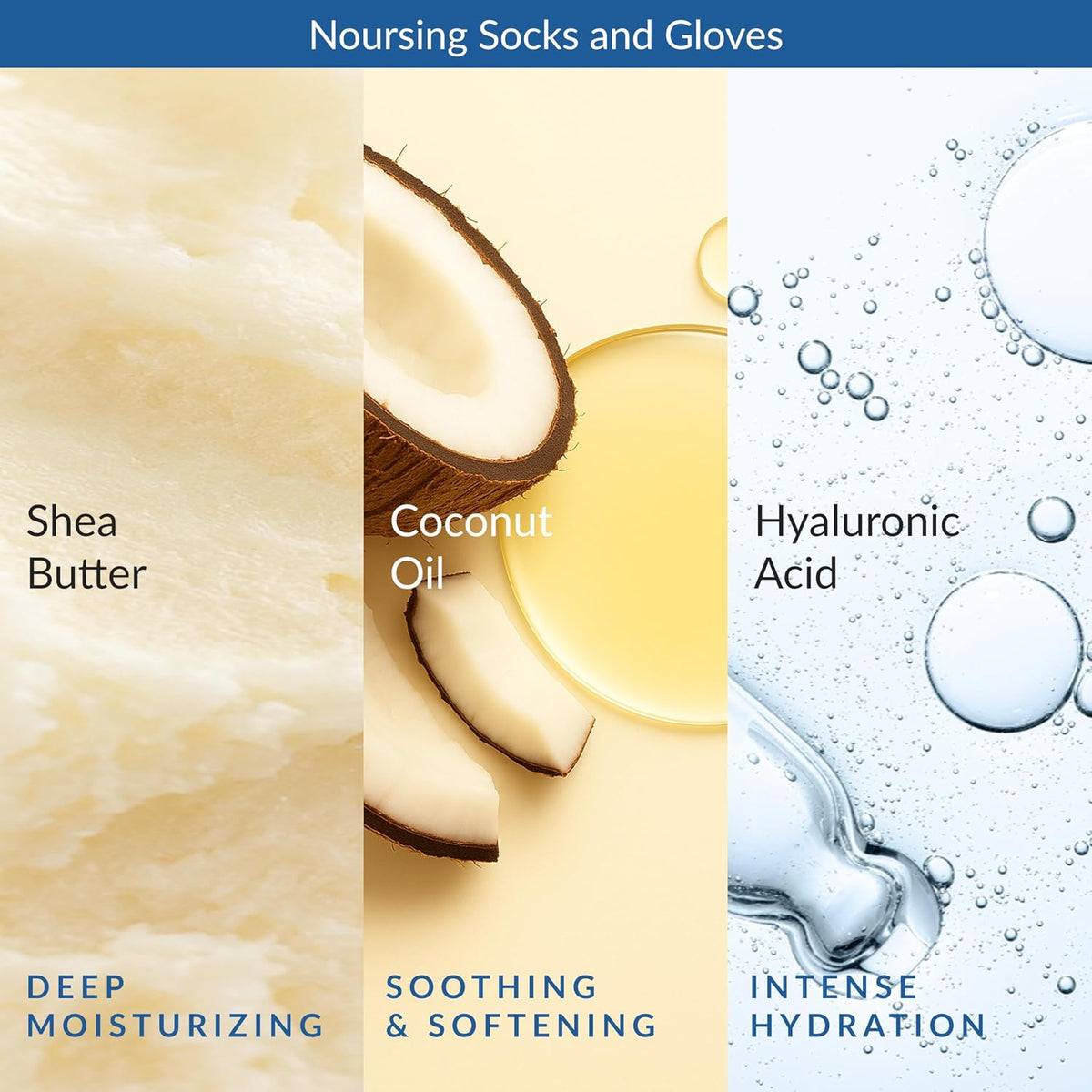 Epielle Intensive Repairing Hand Mask 6 Pairs, Soften with Coconut Oil & Milk Extract, Deep Moisturizing Gloves for Dry, Rough Skin, Self Care Gifts for Women, Spa Kit