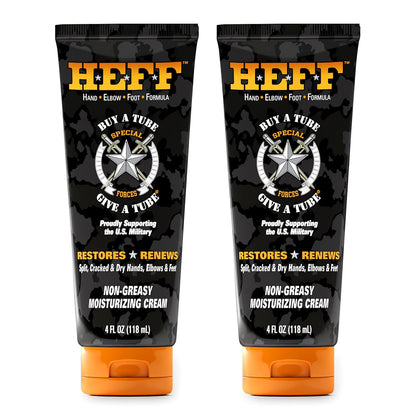 Heff Hand Elbow Foot Formula Moisturizing Lotion, 4 oz., 2 Pack - For Dry, Flaky Skin, Paraben-Free, Dry Skin Relief, black