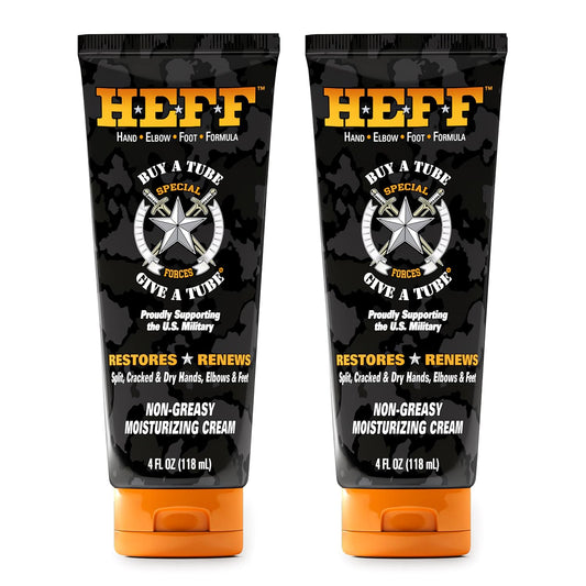 Heff Hand Elbow Foot Formula Moisturizing Lotion, 4 oz., 2 Pack - For Dry, Flaky Skin, Paraben-Free, Dry Skin Relief, black