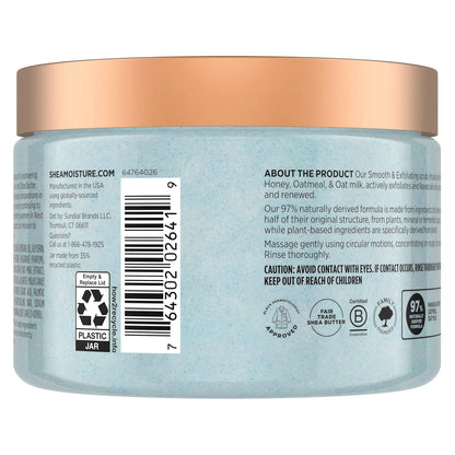 SheaMoisture Shea Sugar Body Scrub Manuka Honey Oatmeal 12 oz