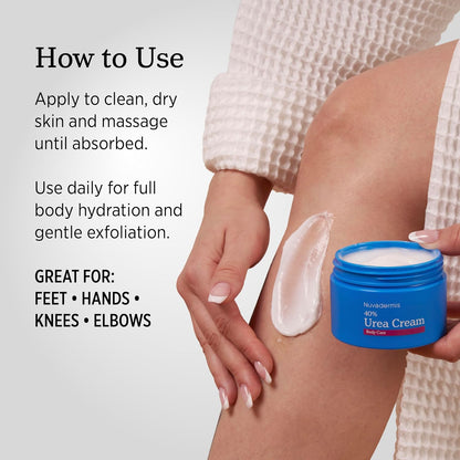 NUVADERMIS Urea Cream 40 Percent for Feet Maximum Strength, 5.3 oz