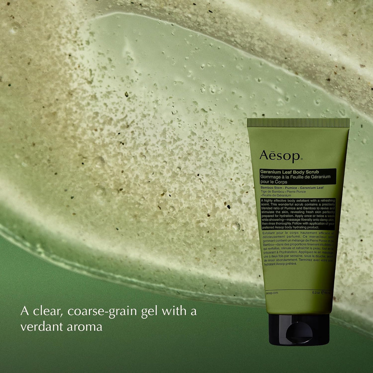 Aesop Geranium Leaf Body Scrub, Exfoliating Body Polish, Smooth Skin, 6.2oz