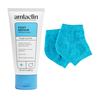 AmLactin Foot Repair Cream, 15% Lactic Acid for Cracked Heels, 3 oz
