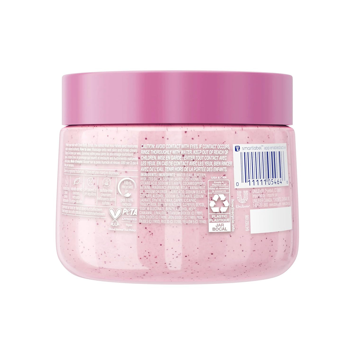 Dove Himalayan Salt & Rose Oil Body Scrub Exfoliates and Deeply 15 oz