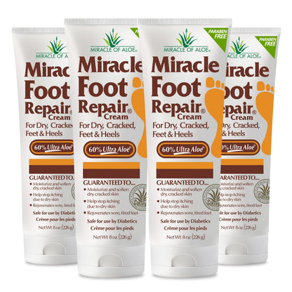 Miracle of Aloe - 8oz Foot Repair Cream + 1oz Hand Repair Cream