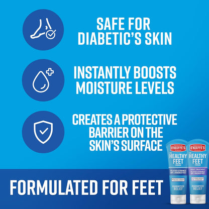O'Keeffe's Healthy Feet Foot Cream and Night Treatment Duo, 3.0 oz Tubes