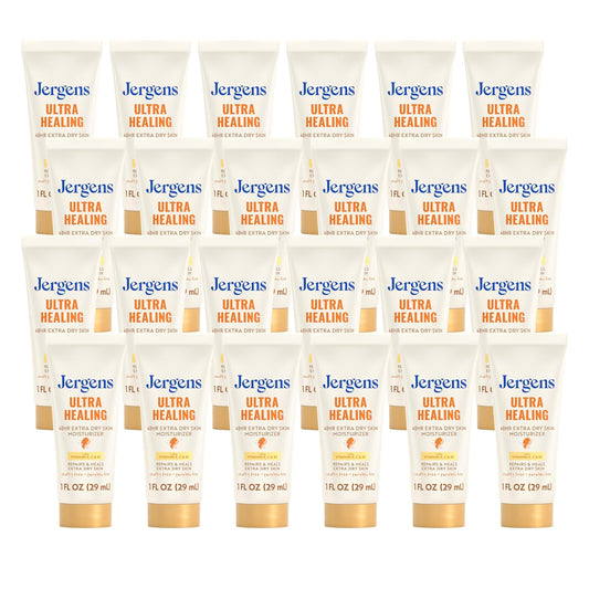 Jergens Ultra Healing Body Lotion, Moisturizer for Dry Skin, 1 fl oz, 24 pk
