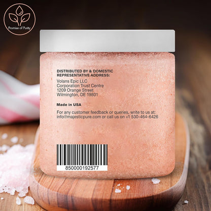 Majestic Pure Himalayan Salt Body Scrub, 10 Oz
