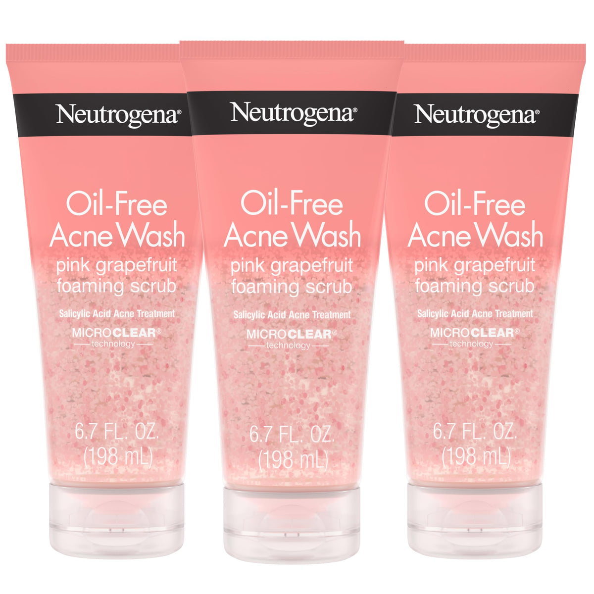 Neutrogena Oil Free Pink Grapefruit Acne Face Scrub, 6.7 oz