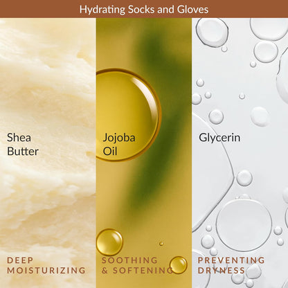 Epielle Hydrating Hand Mask 6 Pairs, Relieve and Soften with Shea Butter & Jojoba Oil, Deep Moisturizing Gloves for Dry, Cracked Hands, Self Care Gifts for Women, Spa Kit