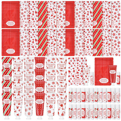 Leelosp 6set/18pcs Christmas Face Mask Hand Cream Lip Balm, Travel Size