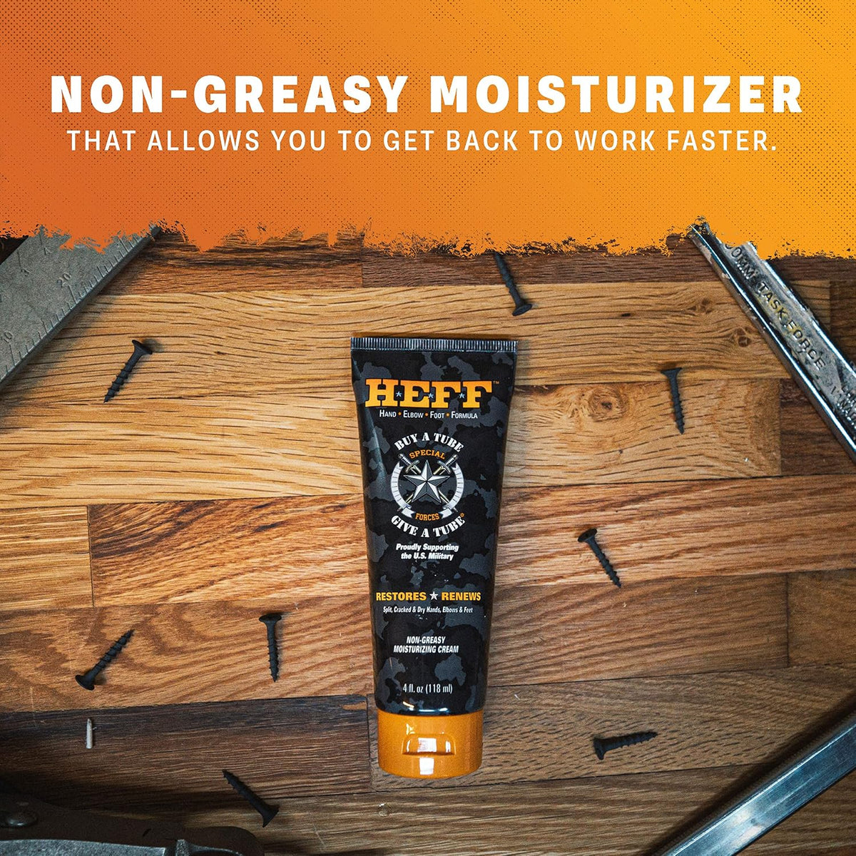 Heff Hand Elbow Foot Formula Moisturizing Lotion, 4 oz., 2 Pack - For Dry, Flaky Skin, Paraben-Free, Dry Skin Relief, black